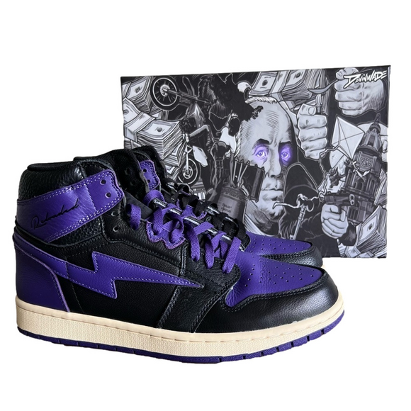 Omi Reloaded Men’s Purple and Black High Top Sneaker Size 11 #B1384